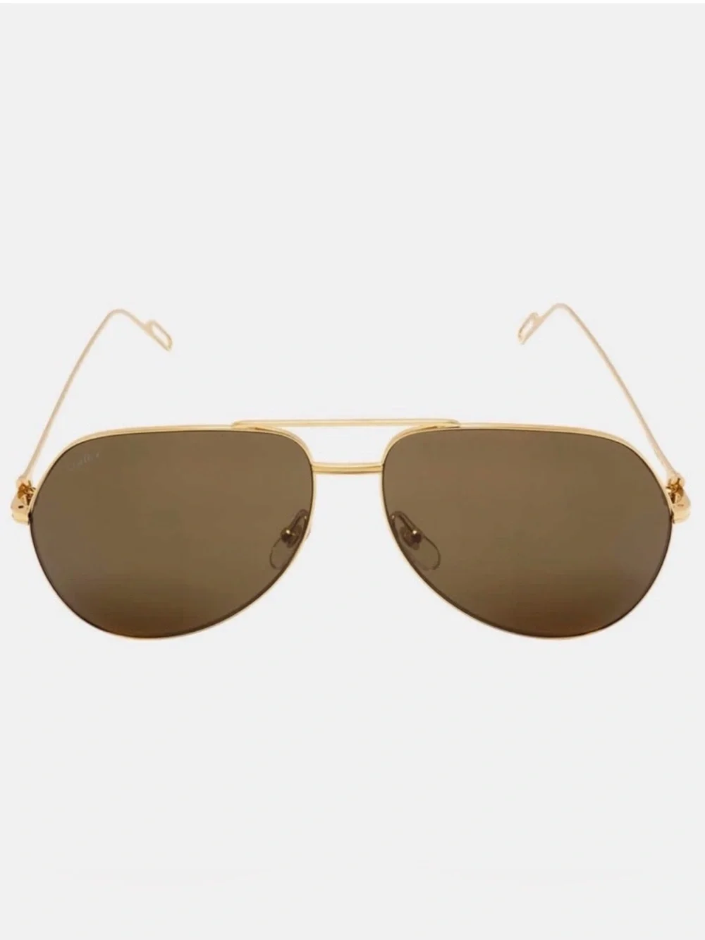 Cartier Première de Cartier CT0110S Aviator Gold Frame Sunglasses NEW $1445